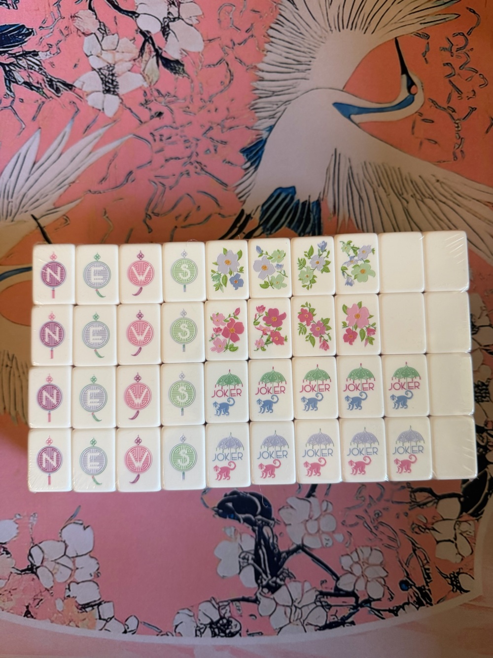 Lavender Lilac Purple and Pink Mahjong Tiles - Picture 6 of 6